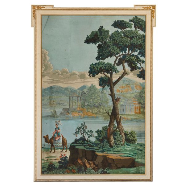 COPPIA DI PAPIER PEINT, PIEMONTE, FINE SECOLO XVIII