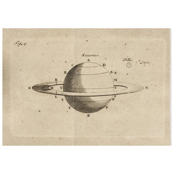 Huygens, Christian. Kosmotheoros sive de Terris Coelestibus, earumque ornatu conjecturae. L’Aia, Moetjens, 1698.