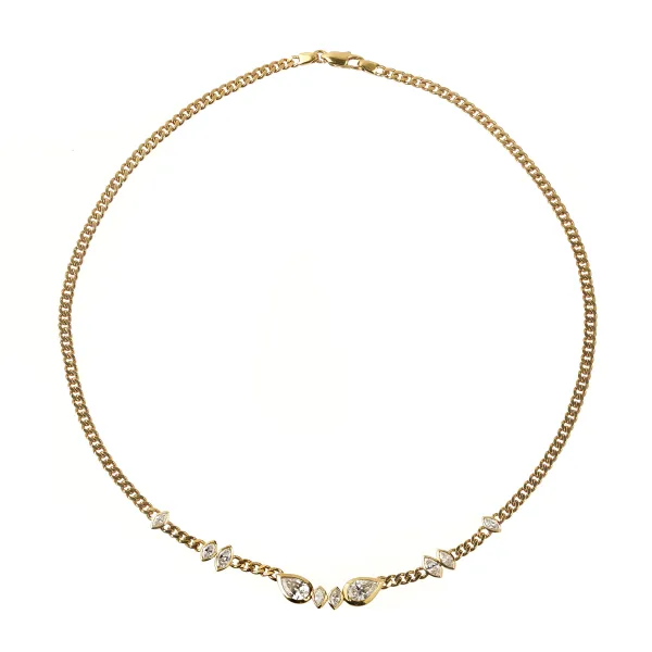 



DIAMOND CURB NECKLACE IN 18KT YELLOW GOLD