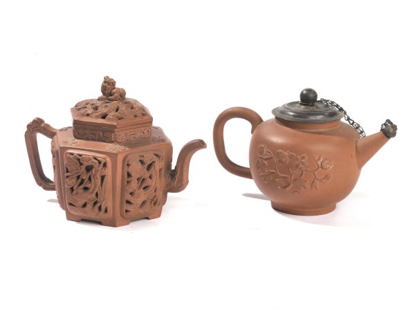 TWO TEAPOTS, CHINA, LATE QING DYNASTY, 19TH-20TH CENTURIES