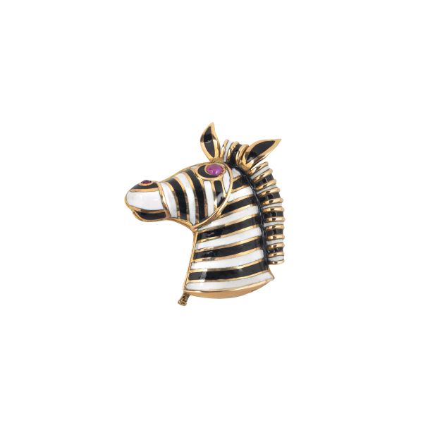 



SPILLA A FORMA DI ZEBRA SMALTATA
