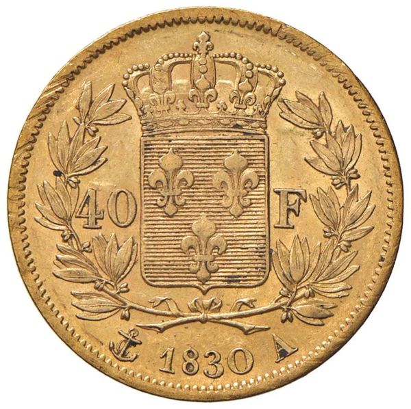 FRANCIA CARLO X (1824-1830) 40 FRANCHI 1830 A