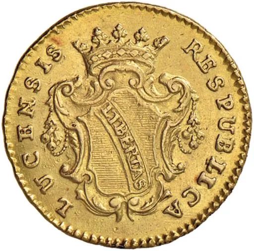 LUCCA REPUBBLICA (1369-1799), DOPPIA (DA 2 SCUDI) 1750