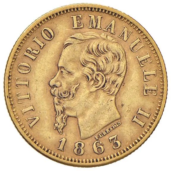 VITTORIO EMANUELE II (1861-1878) 10 LIRE 1863 Torino