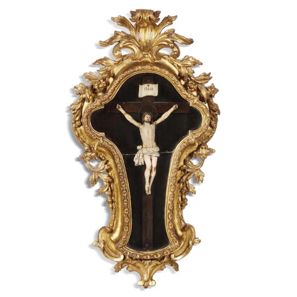 



Tuscan ceroplast, 18th century, Crucified Christ, polychrome wax 