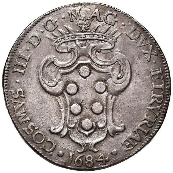 LIVORNO COSIMO III DE&rsquo; MEDICI (1670-1723) PEZZA DELLA ROSA 1684