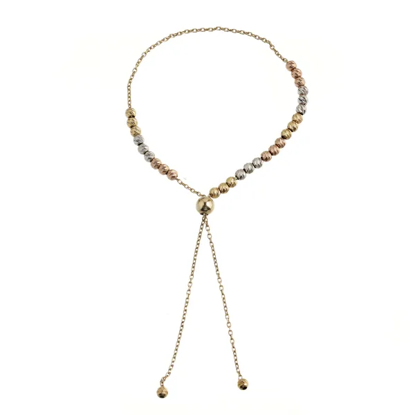 



BRACELET WITH SMALL SLIDING SPHERES IN 9KT GOLD