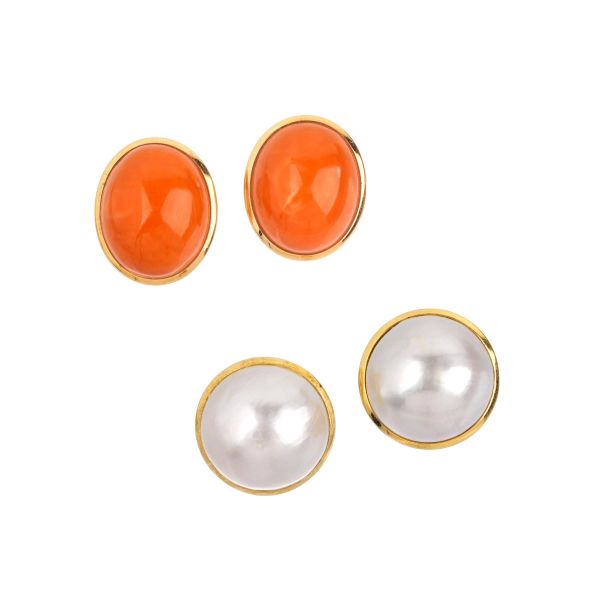 MABE PEARL CLIP EARRINGS IN 18KT YELLOW GOLD