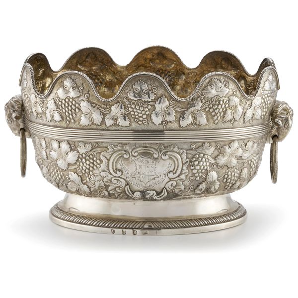 A SILVER SILVER MONTEITH, DUBLIN, 1792, MARK OF ROBERT BREADING