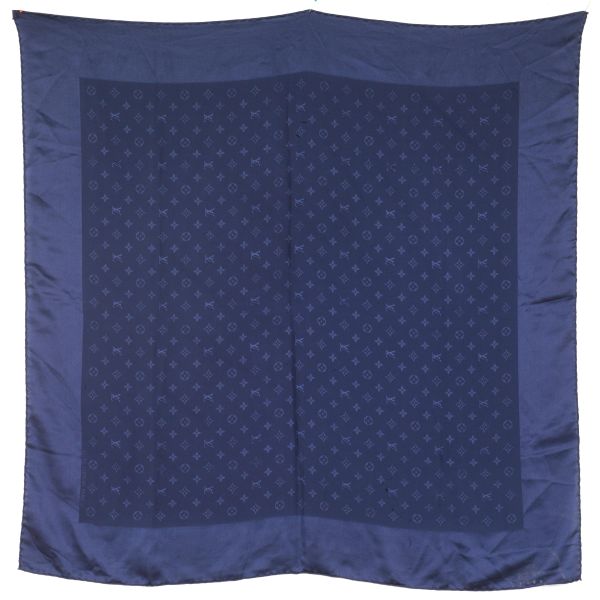 LOUIS VUITTON ALL OVER LOGO BLUE SCARF