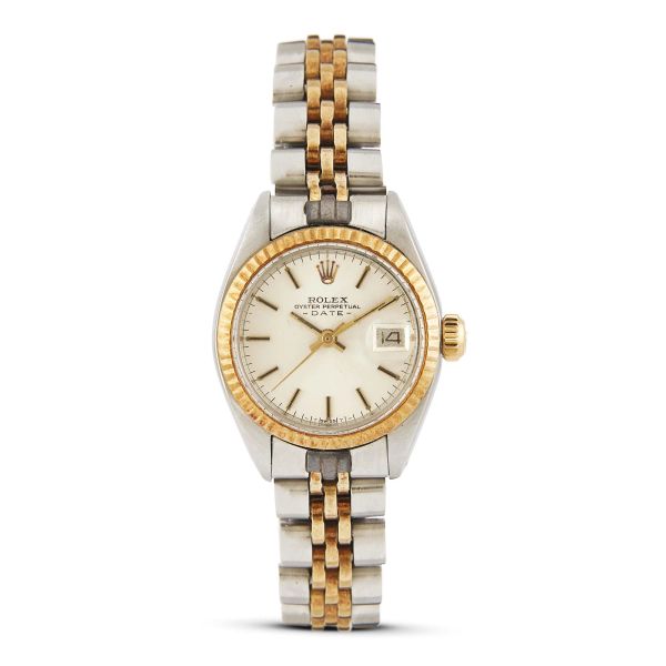 Rolex - ROLEX DATE LADY REF. 6917 N. 51444XX STAINLESS STEEL AND YELLOW GOLD WRISTWATCH, 1977