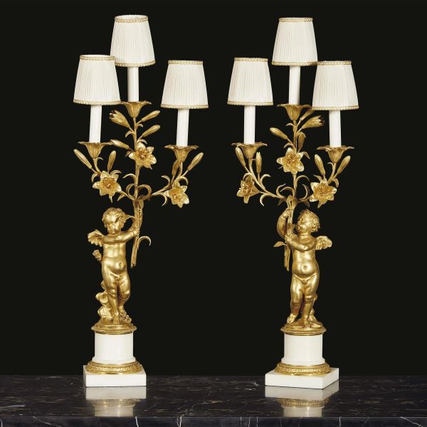 A PAIR OF CANDELABRA, FRANCE, 19TH CENTURY