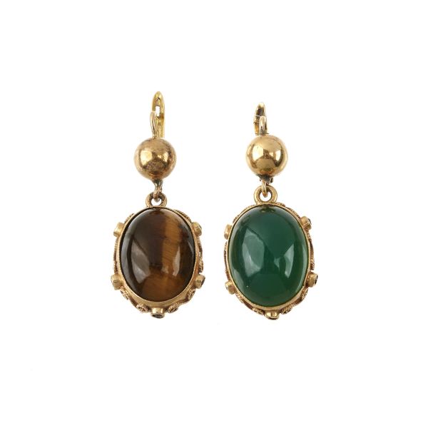 



SEMIPRECIOUS STONE DROP EARRINGS IN 18KT YELLOW GOLD