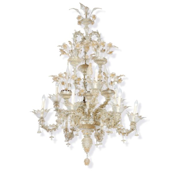 



A PAIR OF VENETIAN CHANDELIERS, LATE 19TH CENTURY