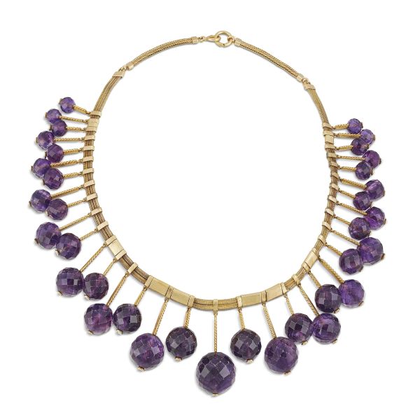 AMETHYST NECKLACE IN 18KT YELLOW GOLD