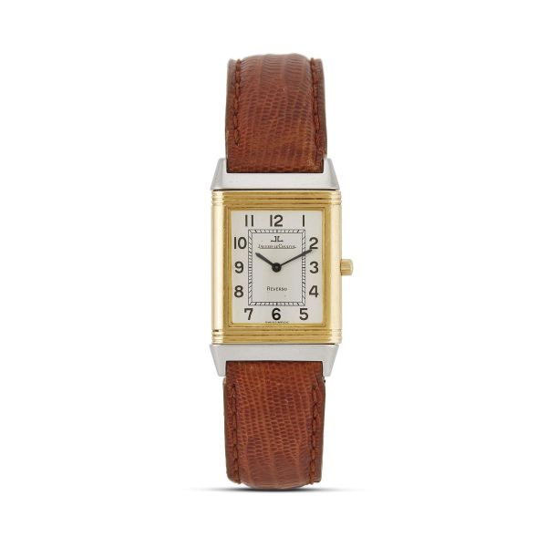 JAEGER LECOULTRE REVERSO CLASSIQUE REF. 250.5.86 YELLOW GOLD AND STAINLESS STEEL WRISTWATCH