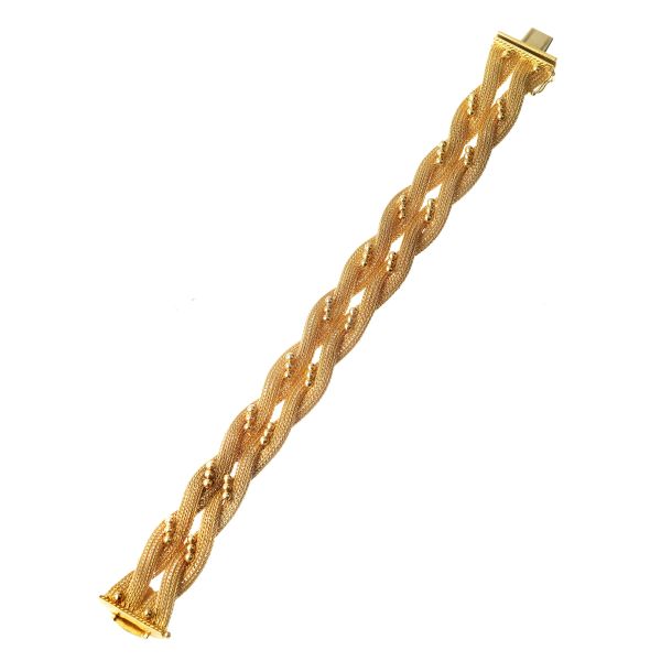 TORCHON BRACELET IN 18KT YELLOW GOLD