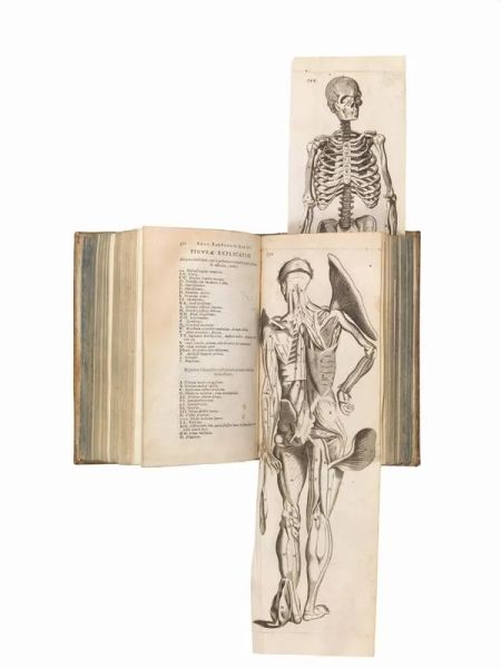 (Anatomia – Illustrati 600) BARTHOLIN, Thomas. Anatome quartum renovata. Lugduni, Joan. Ant. Huguetan, & soc., 1677.