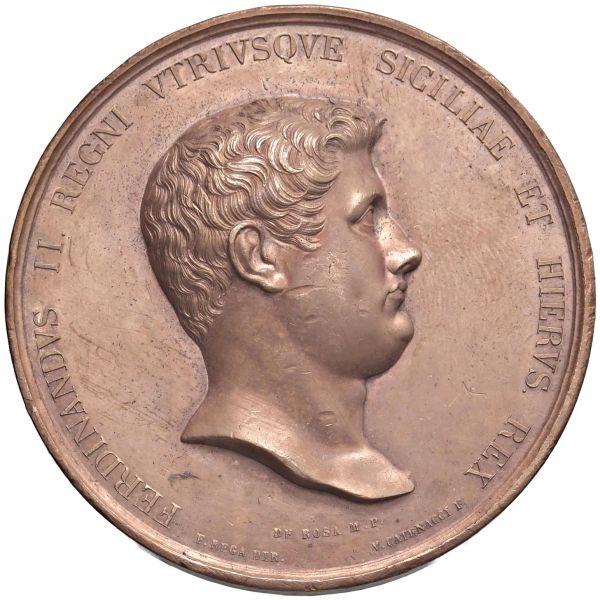 NAPOLI. FERDINANDO II BORBONE (1830-1859). MEDAGLIA 1830 PER INCORONAZIONE DI FERDINANDO II OPUS V. CATENACCI E M. LAUDICINA