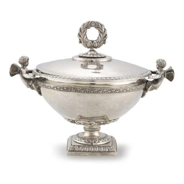 A SILVER SUGAR BOWL, TURIN, 1825 CIRCA, MARKS OF PIETRO BORRANI