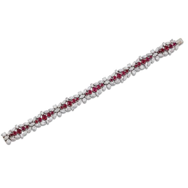 



RUBY AND DIAMOND BRACELET IN 18KT WHITE GOLD