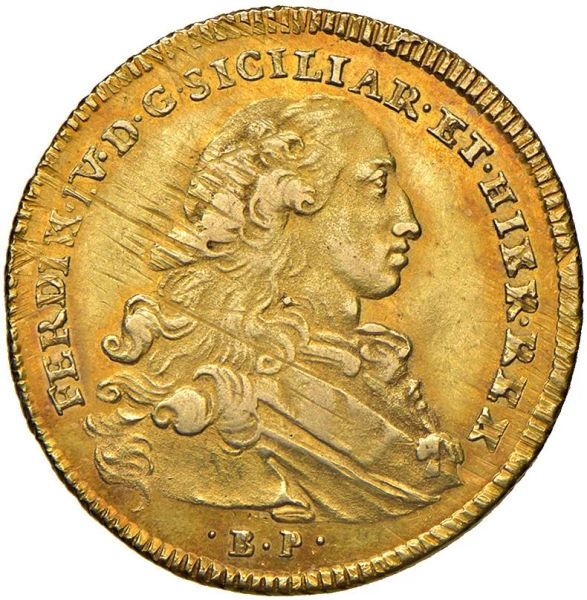      NAPOLI. REGNO DELLE DUE SICILIE. FERDINANDO IV DI BORBONE (1759-1816) 6 DUCATI 1770 