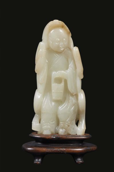 A WITH JADE CARVING, CHINA, QING DYNASTY, 19TH CENTURY