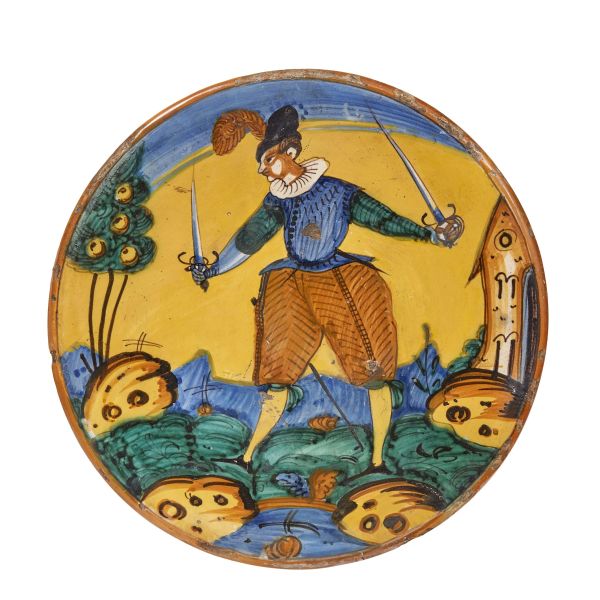 A DISH, MONTELUPO, CIRCA 1600-1620