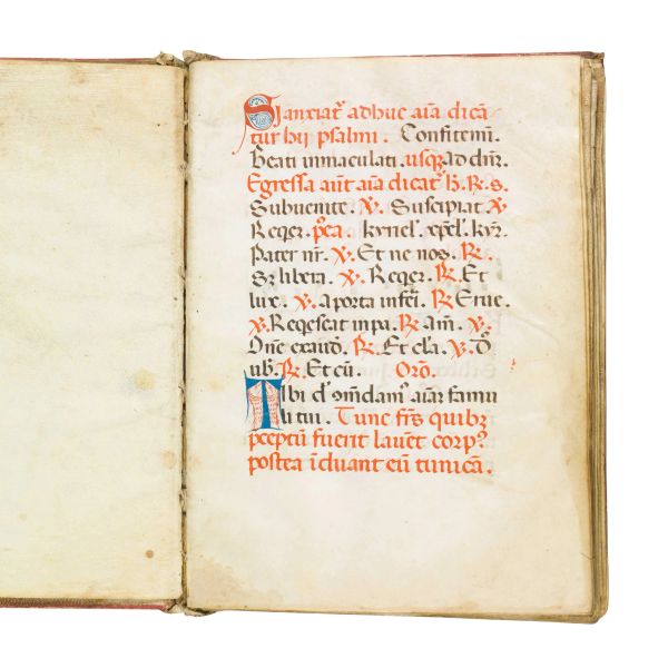 (Manoscritti)   Piccolo antifonario miniato su pergamena. XV/XVI secolo.