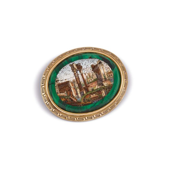 



MICROMOSAIC BROOCH IN 9KT GOLD