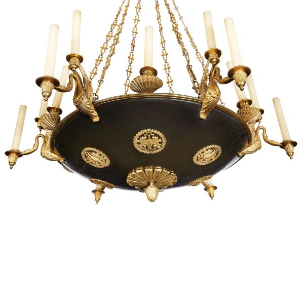 LAMPADARIO IN STILE IMPERO, SECOLO XIX