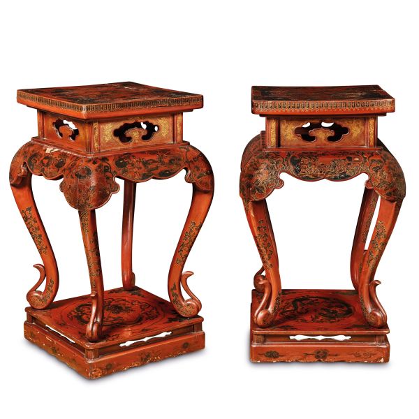 



PAIR OF LACQUER TABLES, CHINA, QING DYNASTY, 18TH CENTURY