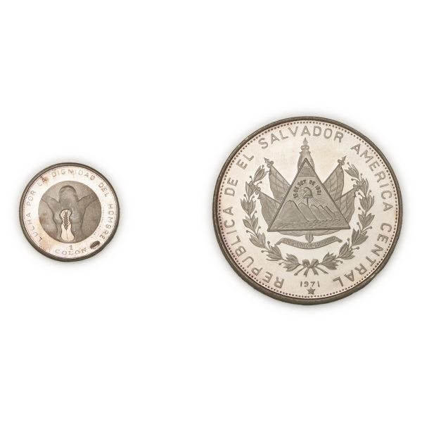 



1 e 5 Colones "150&deg; Anniversario dell'Indipendenza del Centro America" 1971