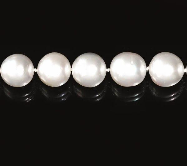 Collana in oro bianco e perle australiane