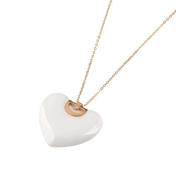 Collana con ciondolo Cuore in oro e diamanti | - La tua
