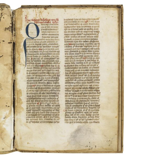 (Manoscritto)   HUMBERTUS DE ROMANIS (ca. 1200-1277).   De dono timoris   o   De abundantia exemplorum  . [Italia, XIV secolo].