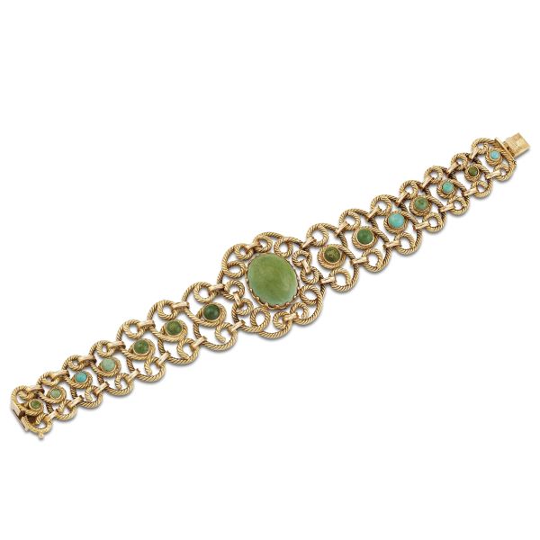 Marchisio - 



ANTICA DITTA MARCHISIO TURQUOISE BRACELET IN 18KT YELLOW GOLD