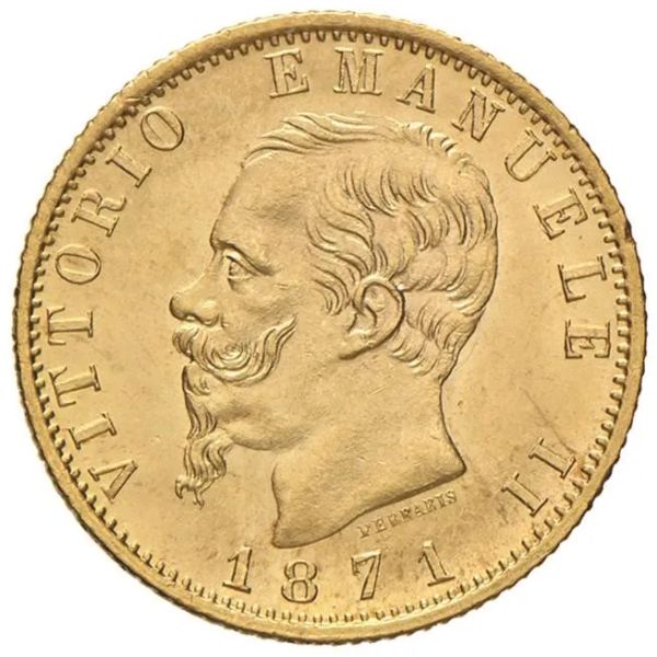 SAVOIA VITTORIO EMANUELE II (1861-1878) 20 LIRE 1871 Roma