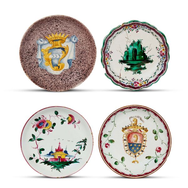 



FOUR SMALL DISHES, EMILIA, 18TH CENTURY