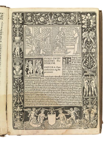      (Illustrati 500)   OVIDIUS NASO, Publius.   P. Ouidii Nasonis Fastorum.   (Impressum Venetiis, Ioannis Tacuini de Tridino, 1508. die. iiii Iunii). 