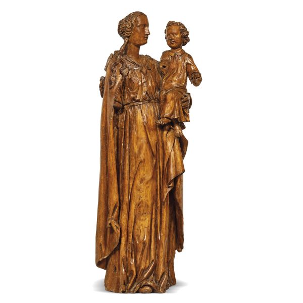 



Northern Italy, 16th century, Madonna with child, carved and patinated wood