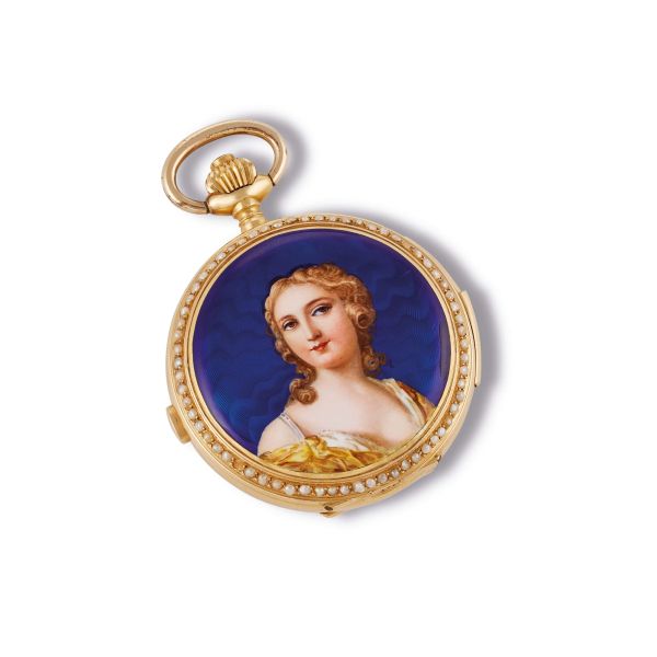 OROLOGIO DA TASCA CRONOGRAFO IN ORO RIPETIZIONE ORE E MINUTI