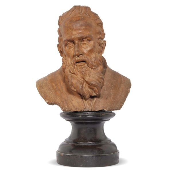 Florentine sculptor, 18th century, bearded head, terracotta