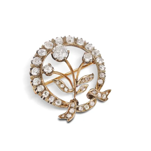 



DIAMOND BROOCH IN GOLD AND SILVER 