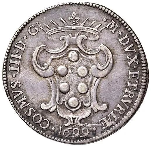 LIVORNO, COSIMO III DE&rsquo; MEDICI (1670-1723), PEZZA DELLA ROSA 1699