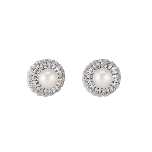 



SOUTH SEA PEARL AND DIAMOND CLIP EARRINGS IN 18KT WHITE GOLD