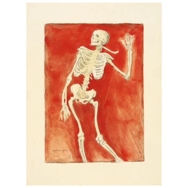Rare first edition illustrated by a double suite of plates by Carrà