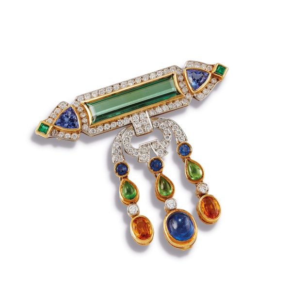 



DIAMOND SEMIPRECIOUS AND SYNTHETIC STONES IN 18KT YELLOW GOLD