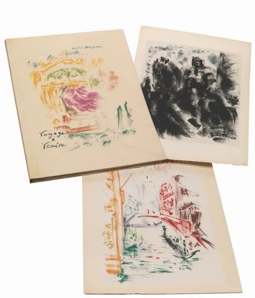 (Illustrati 900) MASSON, André. Voyage à Venise. Lithographies en couleurs et texte de André Masson. Paris, Éditions de la Galerie Louise Leiris, 1951-1952.