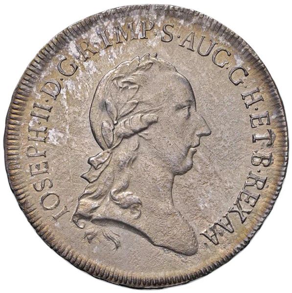 MILANO. GIUSEPPE II D&rsquo;ASBURGO-LORENA (1780-1790) MEZZO SCUDO 1783